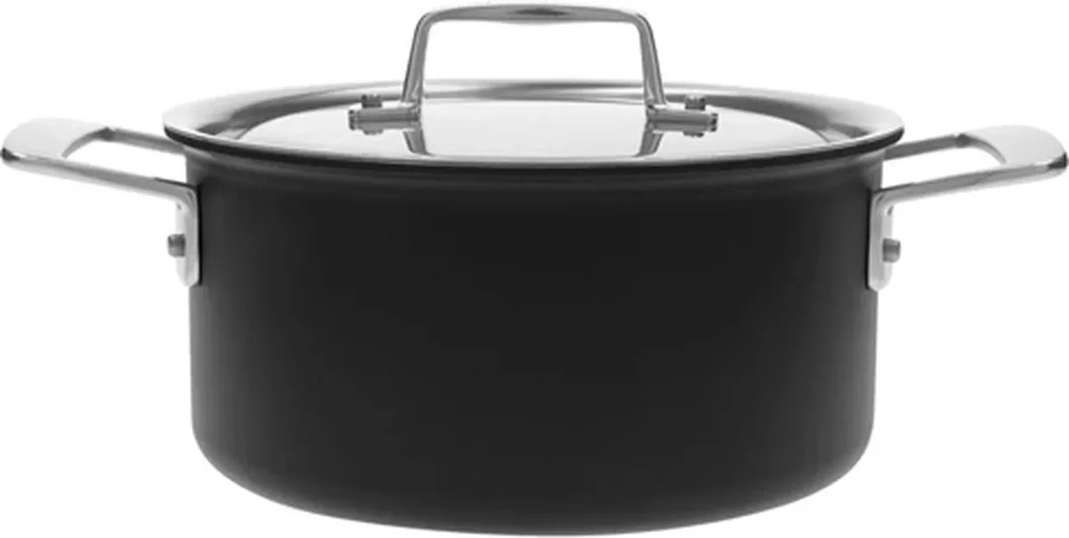 Black 5 kookpot met deksel D20cm - 3L van Demeyere in Zwart – productfoto