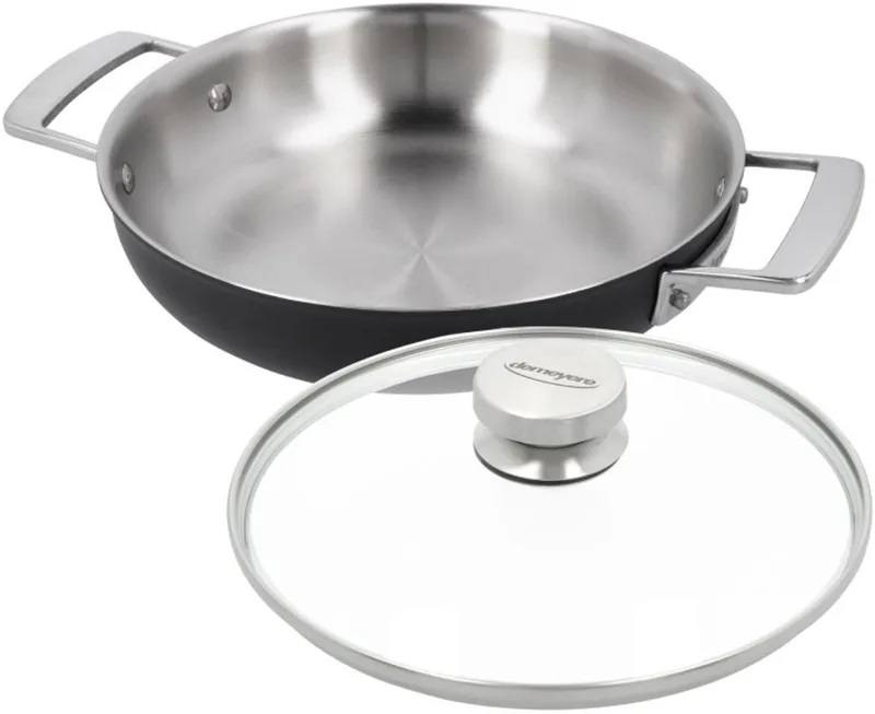 Black 5 Multifunction Koekenpan - 24cm Met Glazen Deksel by Demeyere in Black – product photo
