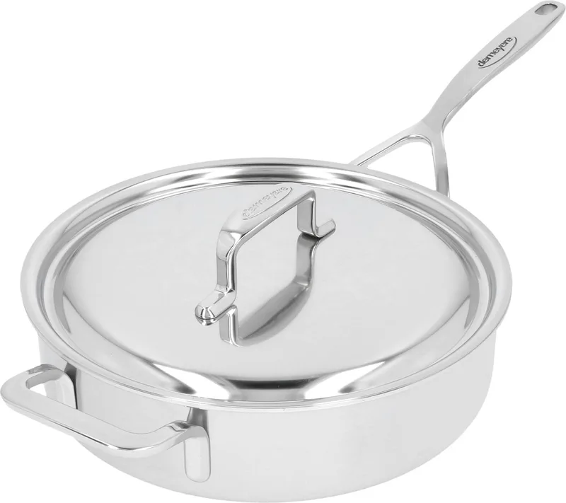 Demeyere 5-Plus Hapjespan Met Deksel 24 cm - Roestvrijstalen Sauteerpan 2,8 L - Geschikt Voor Alle Warmtebronnen Inclusief Inductie - Duurzaam - Volledig PFAS- PFOA- en PTFE-vrij de Demeyere en Argent – photo produit