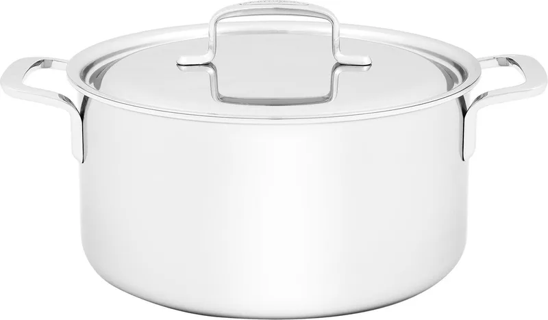 Demeyere 5-Plus RVS Kookpan Met Deksel 24cm - Roestvrij stalen Kookpot 5,2 L - Geschikt Voor Alle Warmtebronnen Inclusief Inductie - Duurzaam - Volledig PFAS- - PFOA- en PTFE-vrij by Demeyere in Silver – product photo