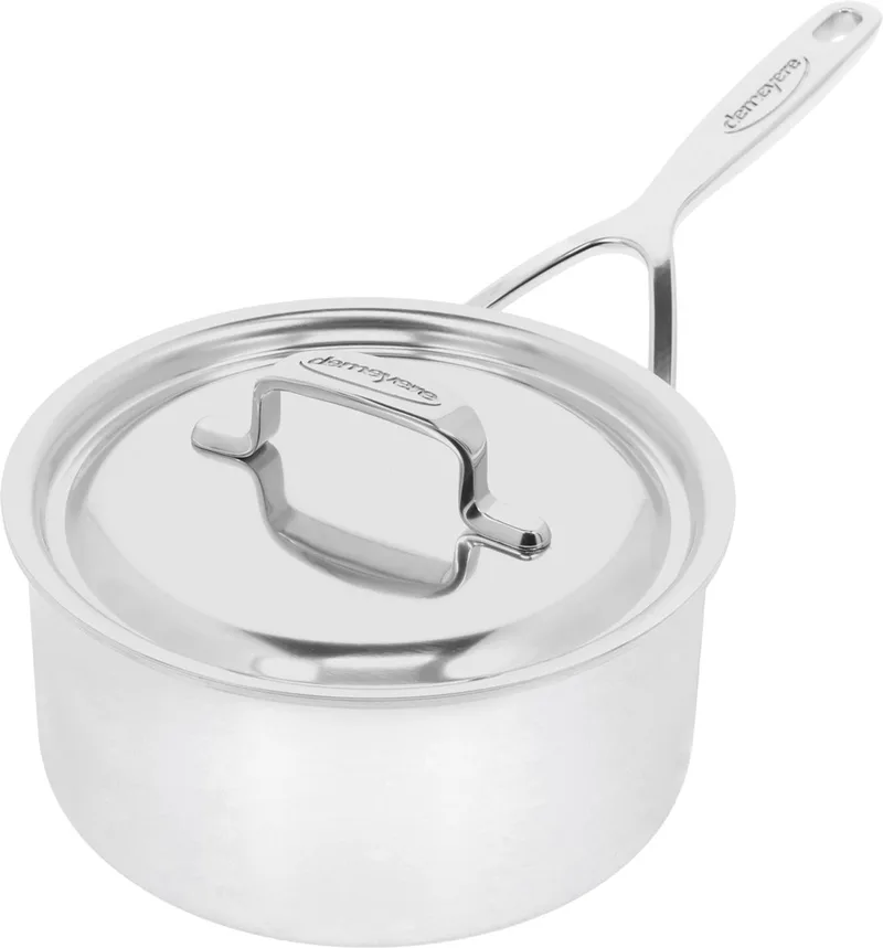 Demeyere 5-Plus RVS Steelpan Met Deksel 18 cm - Roestvrijstalen Sauspan 1,9 L - Geschikt Voor Alle Warmtebronnen Inclusief Inductie - Duurzaam - Volledig PFAS- PFOA- en PTFE-vrij de Demeyere en Argent – photo produit