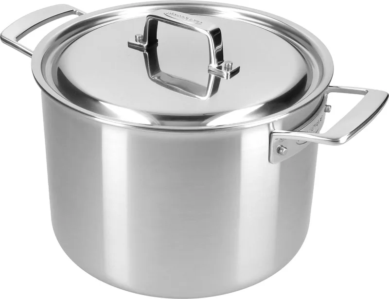 Essential 5 Soeppan – Inductie – 24 cm – 8L Inhoud - Deksel Inbegrepen von Demeyere in Silber – Produktfoto