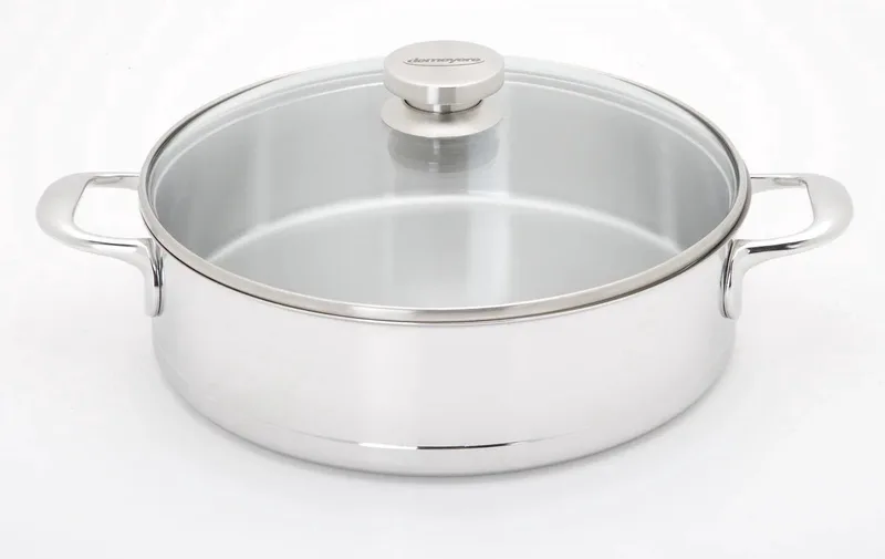 Fusion 7 Hapjespan met Glasdeksel - 28 cm de Demeyere en Multicolore – photo produit