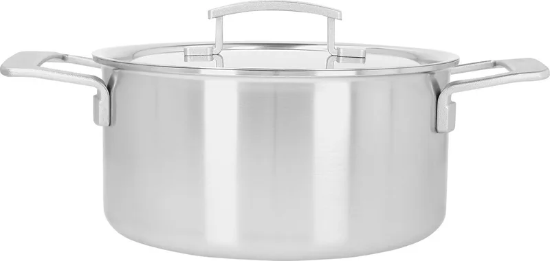 Industry 5 Kookpan met deksel - 24cm / 5,2l - 5-laags RVS - Silvinox de Demeyere en Argent – photo produit