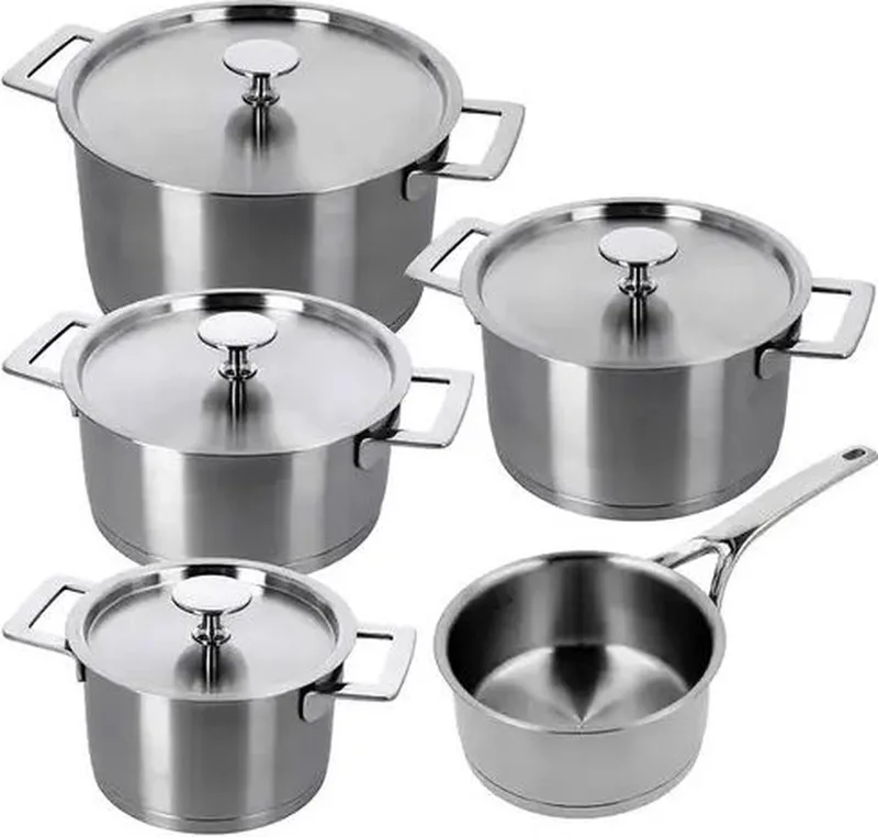 Lino 3 Pannenset RVS - 5-delig by Demeyere in Silver – product photo