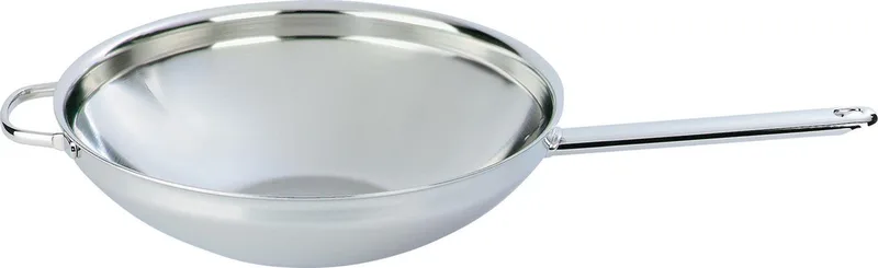 Wokpan - Met Vlakke Bodem - Ø 36 cm de Demeyere en Argent – photo produit