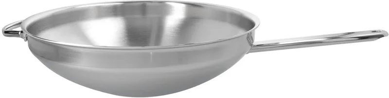 Wokpan - met vlakke Bodem - Ø32 cm - RVS by Demeyere in Silver – product photo