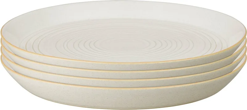 Cream Spiral Dinerbord Set van 4 - Bord by Denby in Impression – product photo