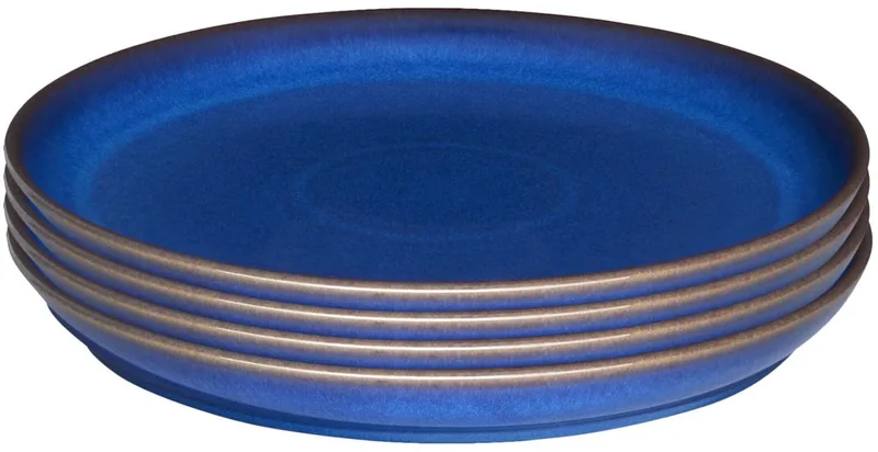 Imperial Blue dinerbord, vaatwasserbestendig, magnetronbestendig, 26 cm, Royal Blue Coupé keramisch aardewerk, bestand tegen barsten en scheuren, grote borden by Denby in Blue – product photo