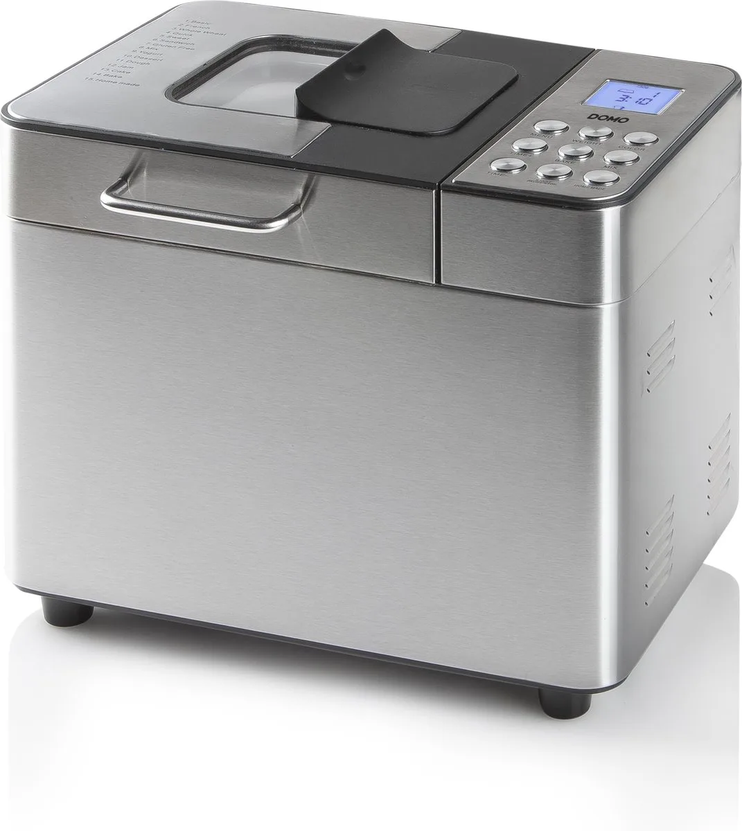 B3971 Broodbakmachine – 18 Programma’s – 500-1000g – Noten/Rozijnen Dispenser – Glutenvrij Programma de Domo en Rvs – photo produit