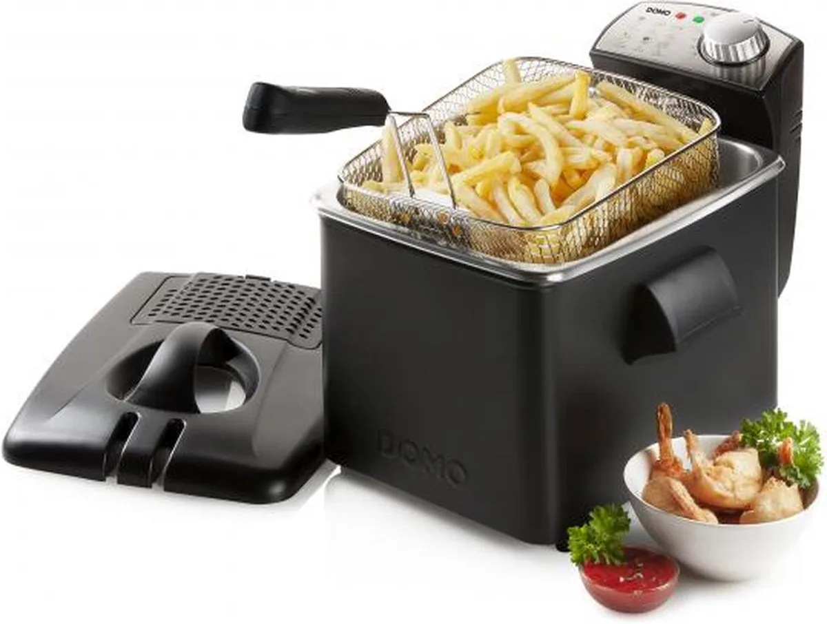 DO1014FR Friteuse - 4,5 l - 3200 W van Domo in Zwart – productfoto