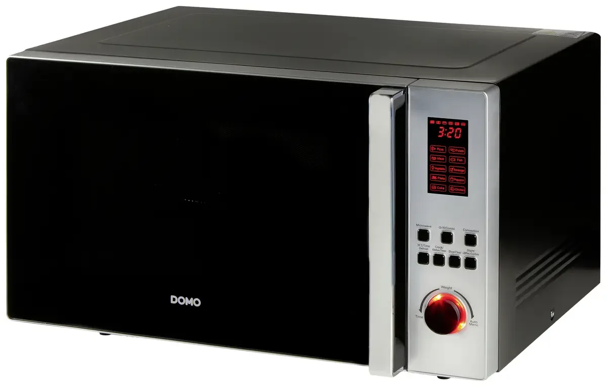 DO24201C Mikrowelle Schwarz 1000 W Timerfunktion von Domo in Schwarz – Produktfoto