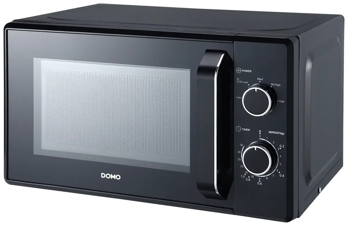 DO2520 Magnetron Zwart 800 W Timerfunctie fra Domo i Sort – produktbillede