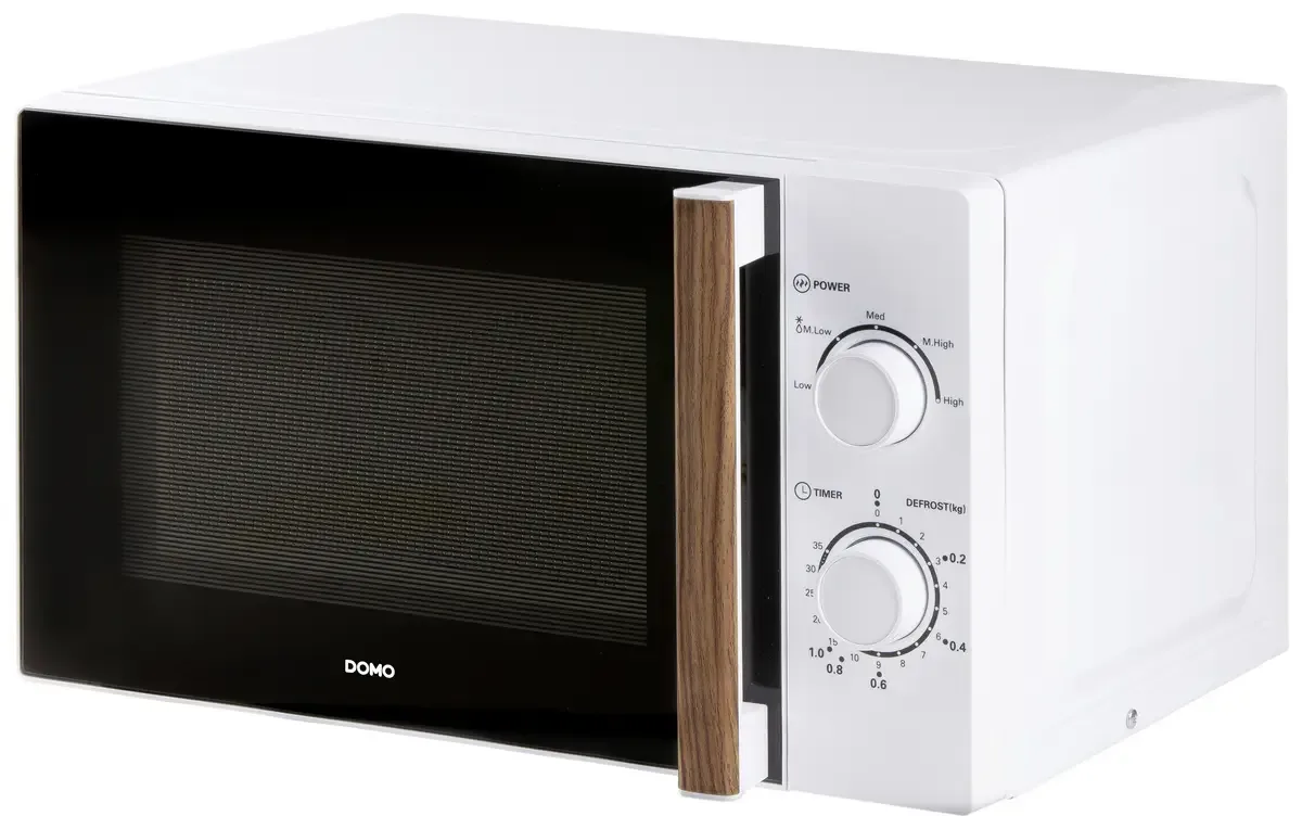 DO2720 Micro-ondes blanc, bois 700 W fonction minuteur von Domo in Weiß, Bois – Produktfoto