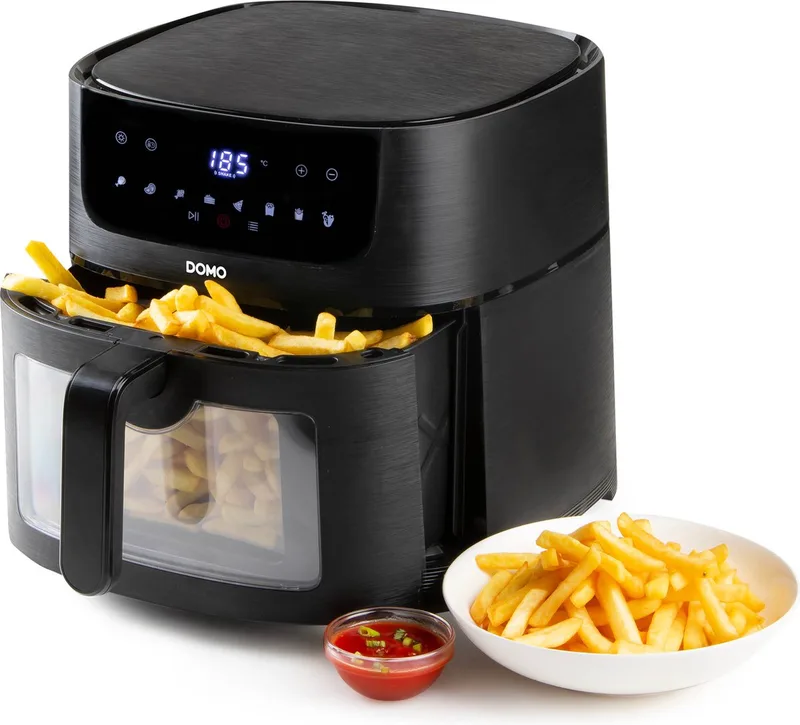DO543FR - Heteluchtfriteuse - 8L - met kijkvenster - 8L - Zwart von Domo in Zwart – 8L – Produktfoto