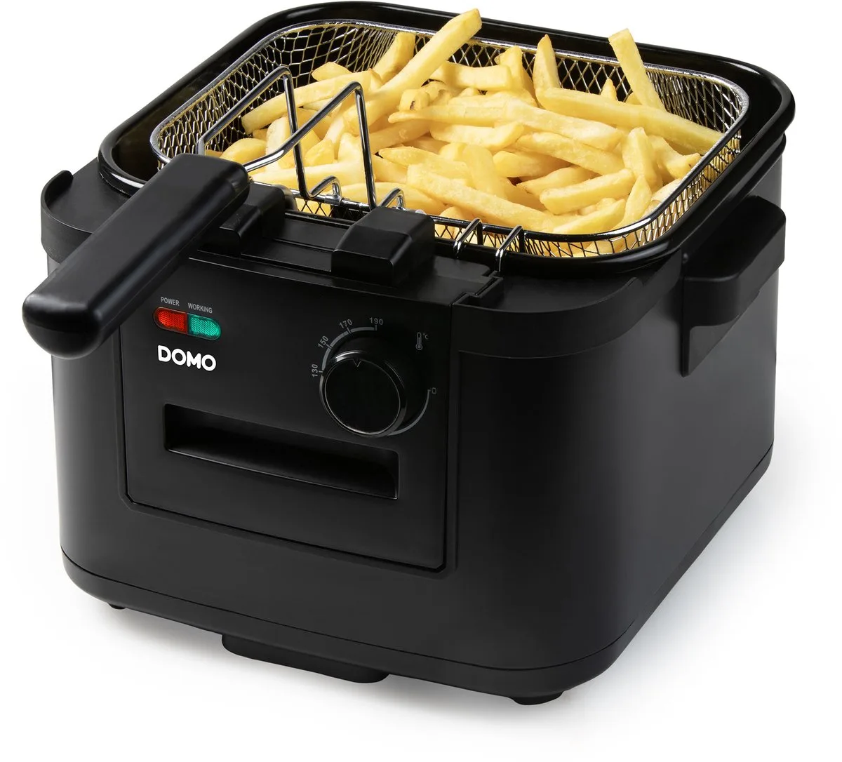 DO545FR Friteuse - XL Frituurpan - 4L - Koude Zone - Kijkvenster - 2000W by Domo in Black – product photo