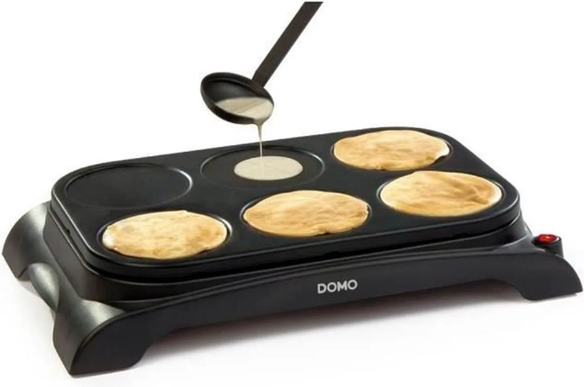 DO8709P Family Crêpes – Crepe maker – Pannenkoekenplaat – 6 Personen van Domo in Zwart – productfoto