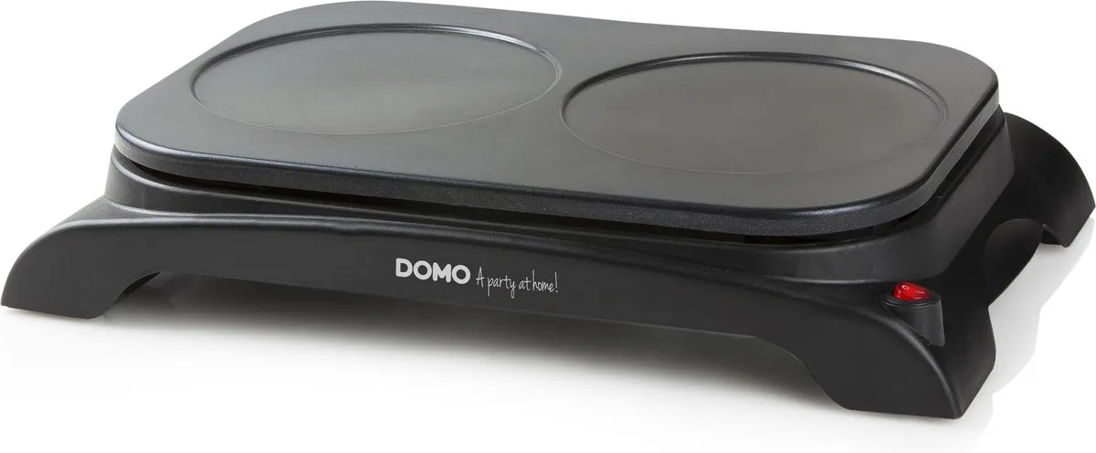 DO8715P - Dubbele Crêpemaker - Ø 18cm van Domo in Zwart – productfoto