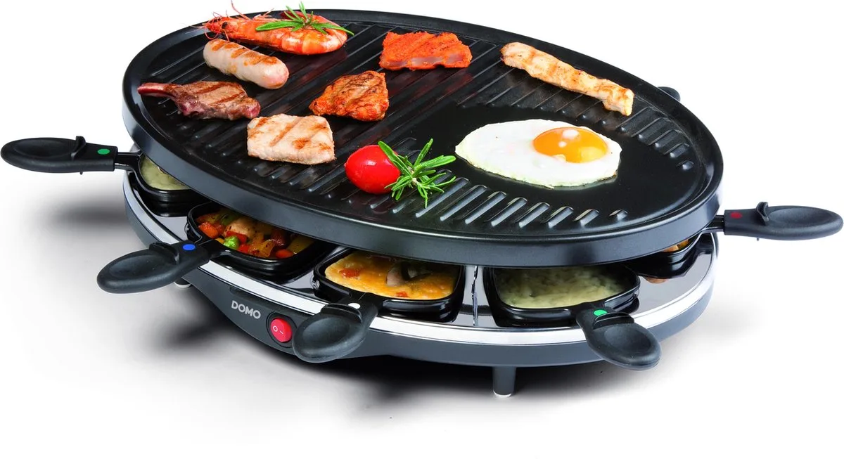 DO9038G - Raclette-grill - 8 personen van Domo in Zwart – productfoto