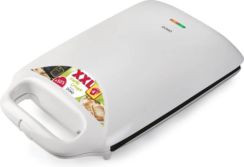 DO9064C Croque Family XXL - Tosti Apparaat – Croque Monsieur toestel – 4 tosti’s by Domo in White – product photo