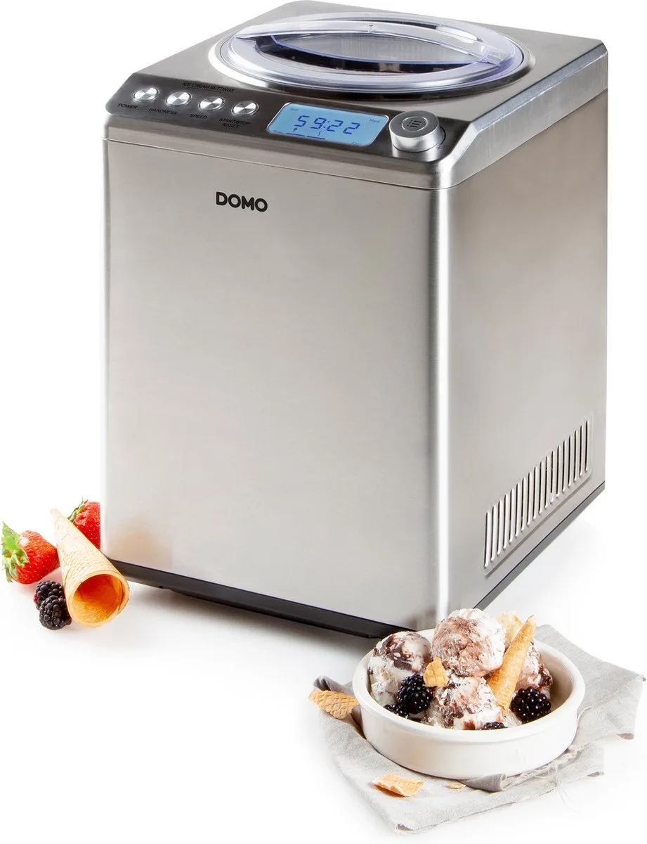 DO9232I IJsmachine - Zelfvriezende IJsmachine - PRO - 2,5L - Display - RVS fra Domo i Rvs – 2.5l – produktbillede