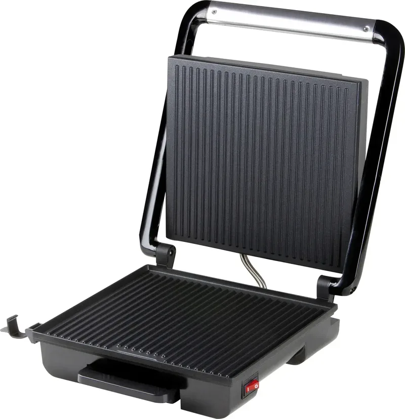DO9245G Panini Contact Grill - Zwevend deksel - Cool touch - Zwart by Domo in Black, Rvs – product photo 3 of 3
