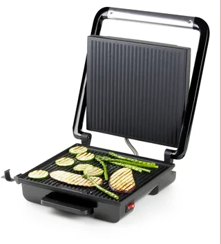 DO9245G Panini Contact Grill - Zwevend deksel - Cool touch - Zwart by Domo in Black, Rvs – product photo 2 of 3
