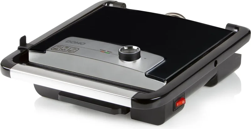 DO9245G Panini Contact Grill - Zwevend deksel - Cool touch - Zwart by Domo in Black, Rvs – product photo 1 of 3