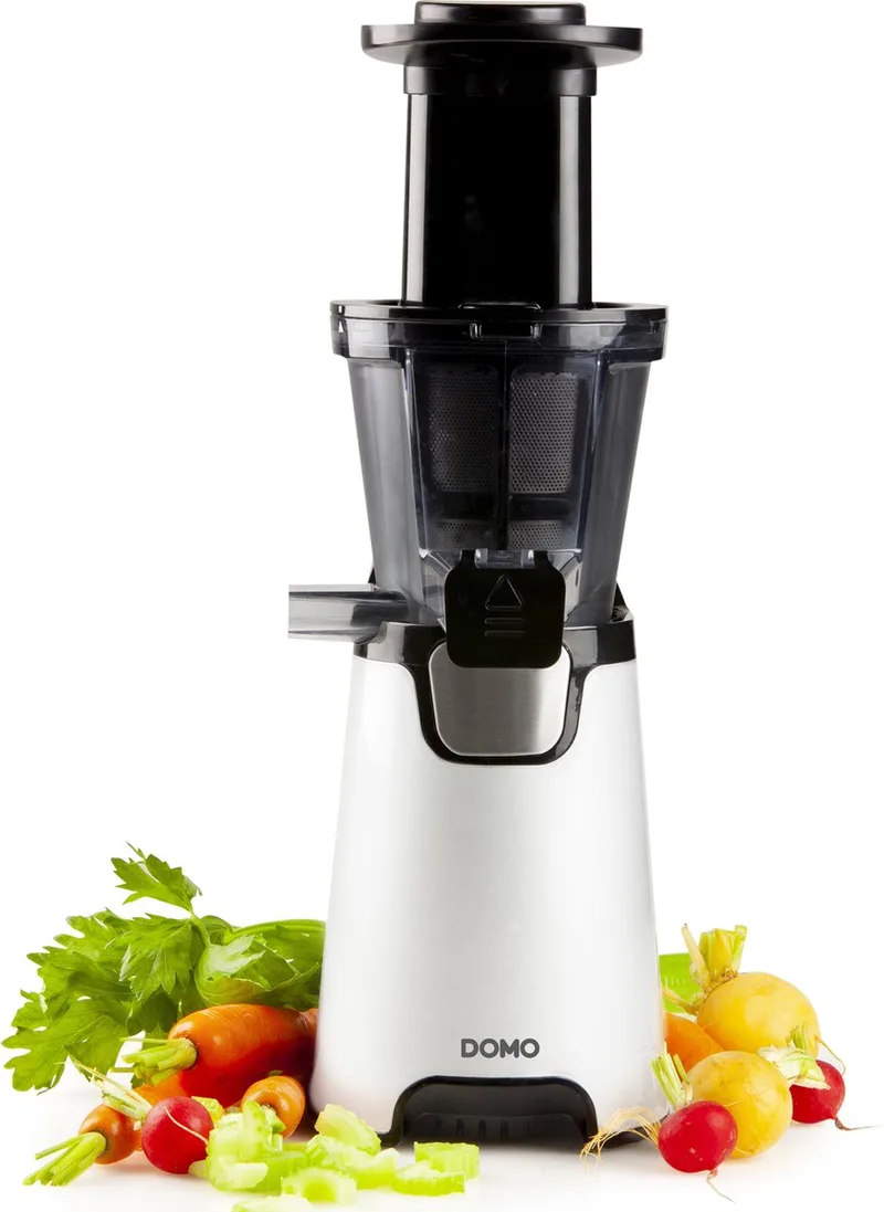 DO9248J Slow Juicer - Sapcentrifuge - 150W - Health Booster - Wit/Zwart fra Domo i Sort – produktbillede