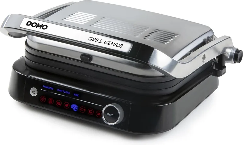 DO9249G - Digitale Contactgrill Genius - Tafelgrill/Barbecue - Met display RVS by Domo in Black – product photo