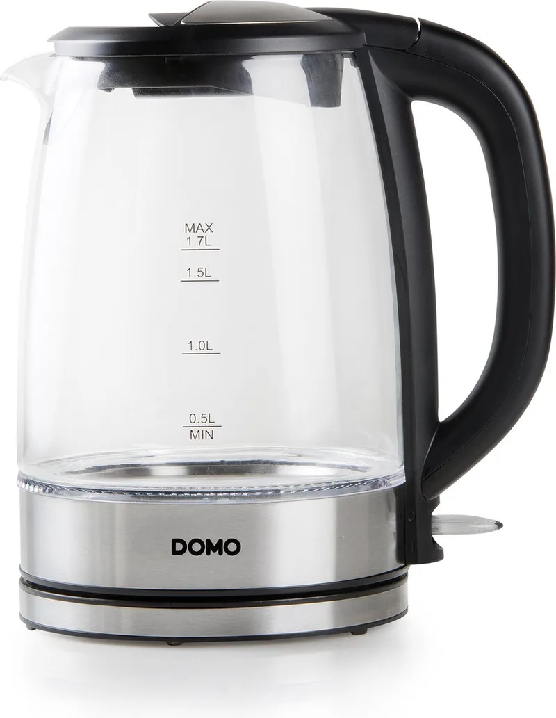 DO9266WK Waterkoker - 1,7 L - glas de Domo en Noir – photo produit