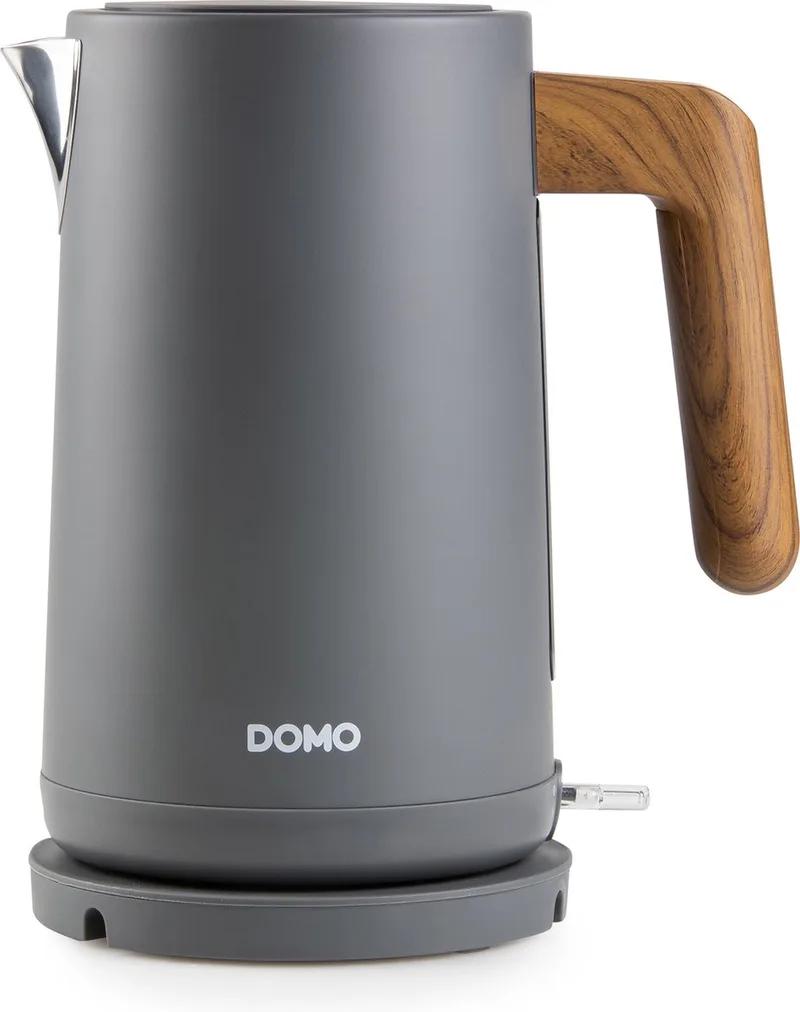 DO 9268 WK Wasserkocher 1,7L 2200W Wood You matt grau von Domo in Matgrijs – Produktfoto 1 von 3