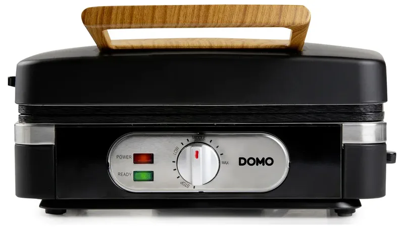 DO9278C 3-in-1 Wafelijzer - Tosti-ijzer - Contactgrill - PFAS-vrij - Verwisselbare Platen van Domo in Zwart – productfoto 3 van 3
