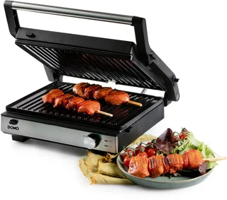 DO9287G Multifunctionele Contactgrill 2-in-1 – Wafelijzer - Grill Apparaat – PFAS-vrije Keramische Anti-Aanbaklaag – 1800W by Domo in Rvs – product photo 1 of 3