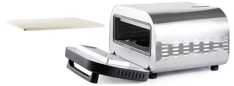 DO9289PZ Pizza Oven 'Pizza Genius' - Elektrische Pizza Oven Op Steen - 32 cm - tot 450°C - 1700 W de Domo en Rvs – photo produit 3 sur 3