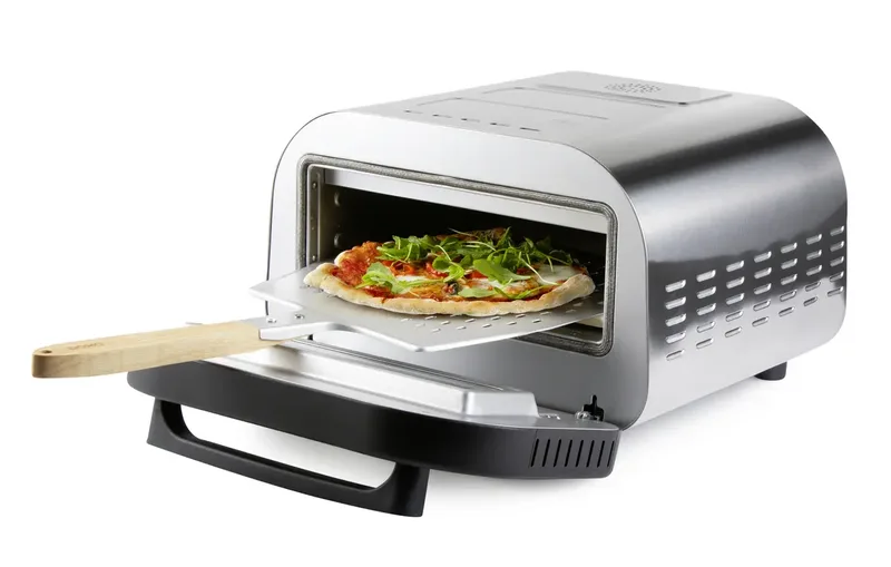 DO9289PZ Pizza Oven 'Pizza Genius' - Elektrische Pizza Oven Op Steen - 32 cm - tot 450°C - 1700 W de Domo en Rvs – photo produit 2 sur 3