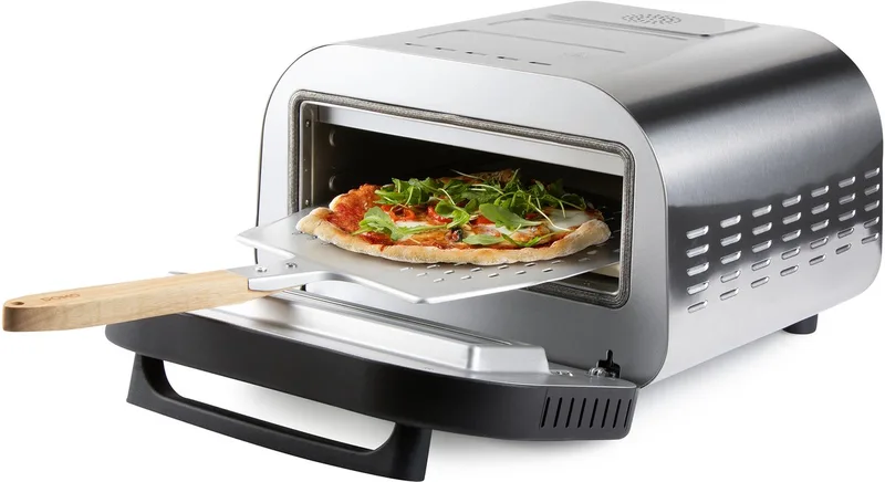 DO9289PZ Pizza Oven 'Pizza Genius' - Elektrische Pizza Oven Op Steen - 32 cm - tot 450°C - 1700 W de Domo en Rvs – photo produit 1 sur 3