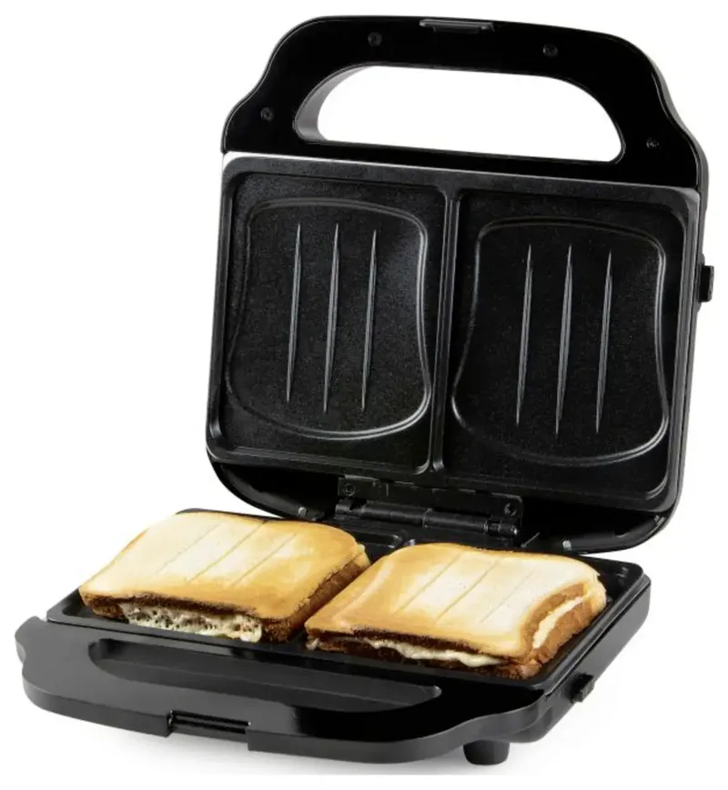 DO9291C Big Snack XL 3-in-1 - Wafelijzer - Tosti-ijzer - Contactgrill - PFAS-vrij - 1400 W von Domo in Mat Zwart – Produktfoto 2 von 2