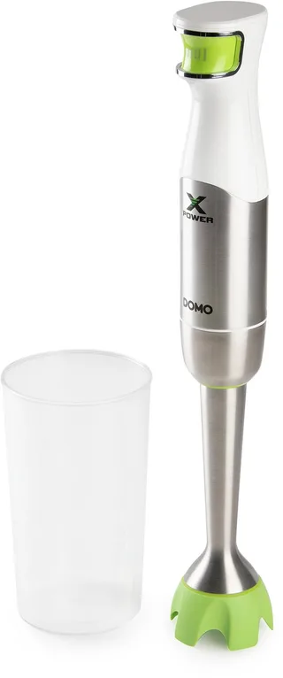 DO9298M Staafmixer "XPower Flex" - Met Maatbeker - 1200W - RVS - Wit/Groen de Domo en Blanc – photo produit 1 sur 2