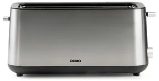 DO967T Broodrooster - 2 Extra Lange Sleuven - Ingebouwd Broodjesrek - 1350W - RVS/Zwart by Domo in Roestvrijstaal – product photo 3 of 3