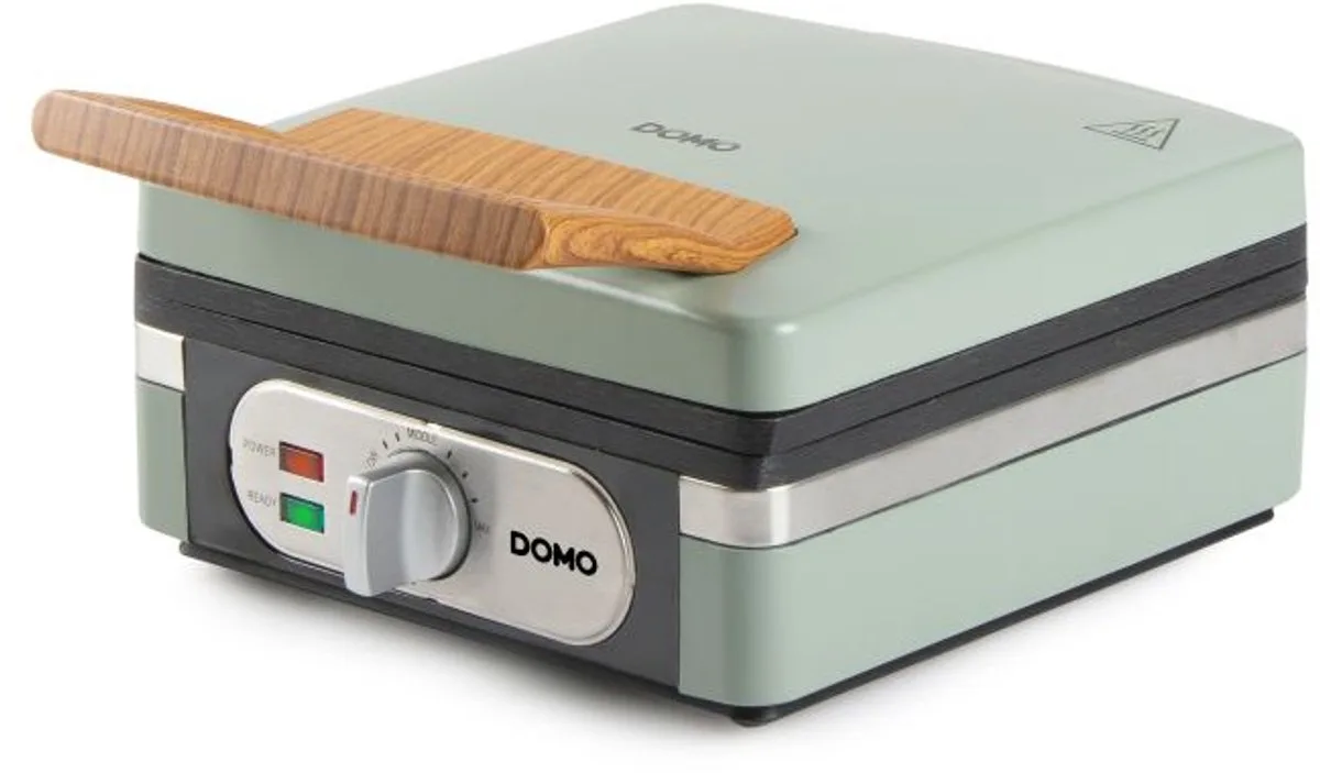 WAFFELMAKER Wafelijzer van Domo in Saliegroen – productfoto