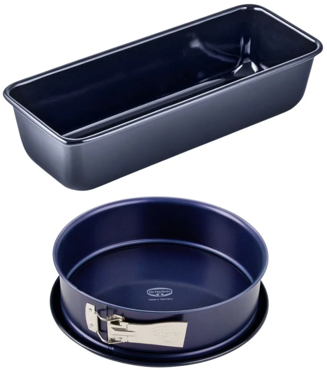 Cakevorm 30 cm en taartvorm 26 cm in emaille Dr. Oetker Back Liebe från Dr. Oetker i Blå – produktbild