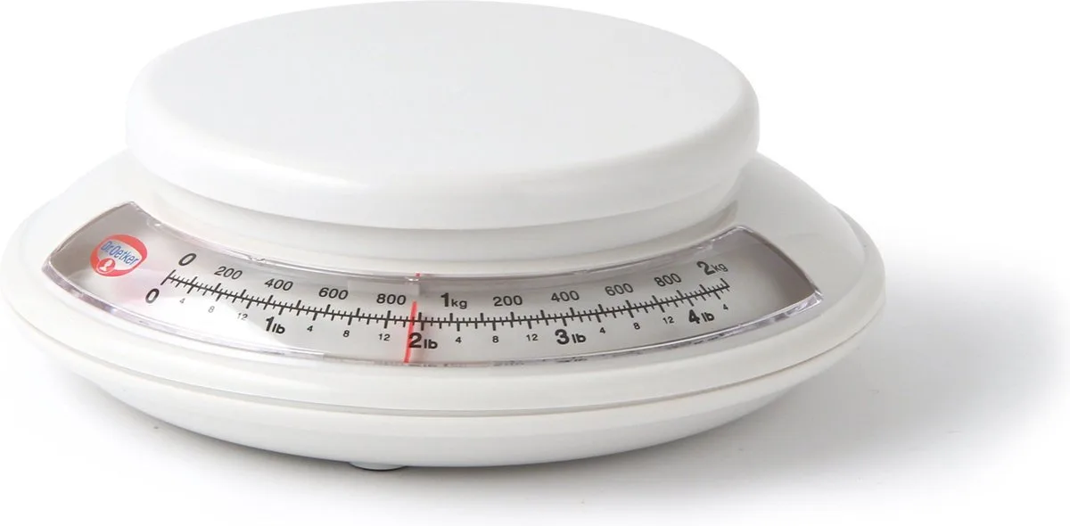 Keukenweegschaal zonder batterij 2 kg Dr. Oetker Baker Edition van Dr. Oetker in Wit – productfoto