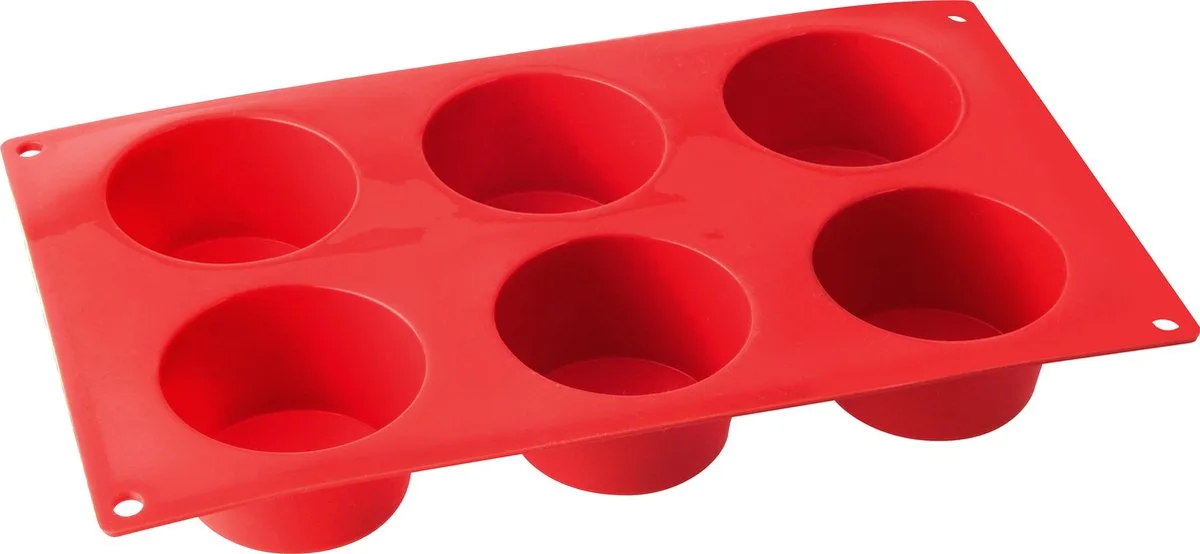 muffin bakvorm flexxibel siliconen voor 6 muffins de Dr. Oetker en Rouge – photo produit