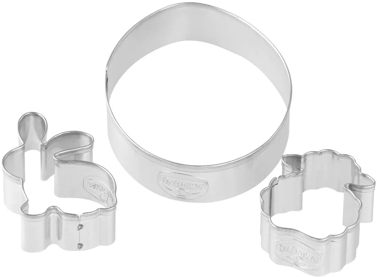 Pasen uitsteekvorm set van 3 stuks by Dr. Oetker in Silver – product photo