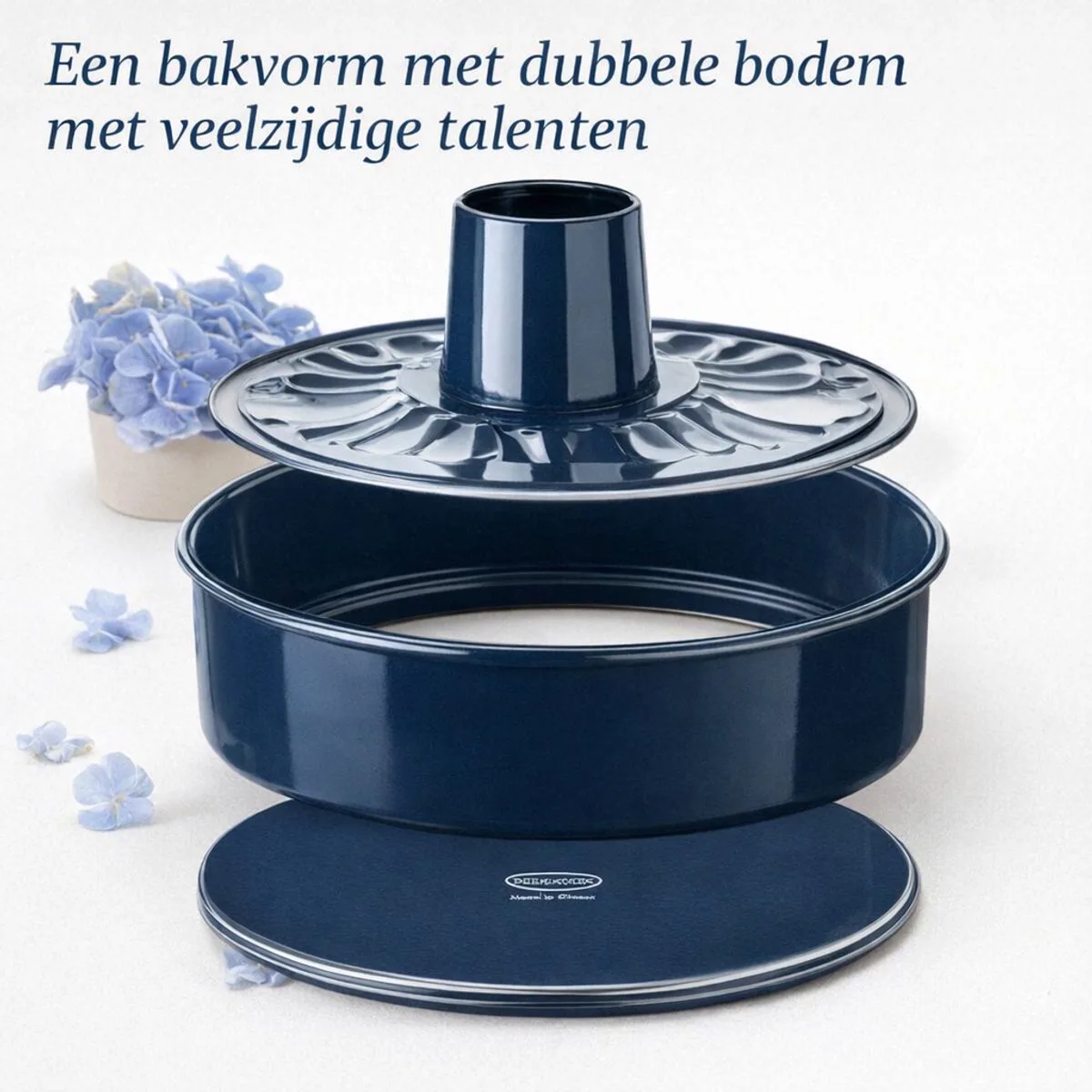 Set van 2 Bakvormen voor taart en savarin met dubbele bodem 26 cm Dr. Oetker Back Liebe by Dr. Oetker in Blue – product photo