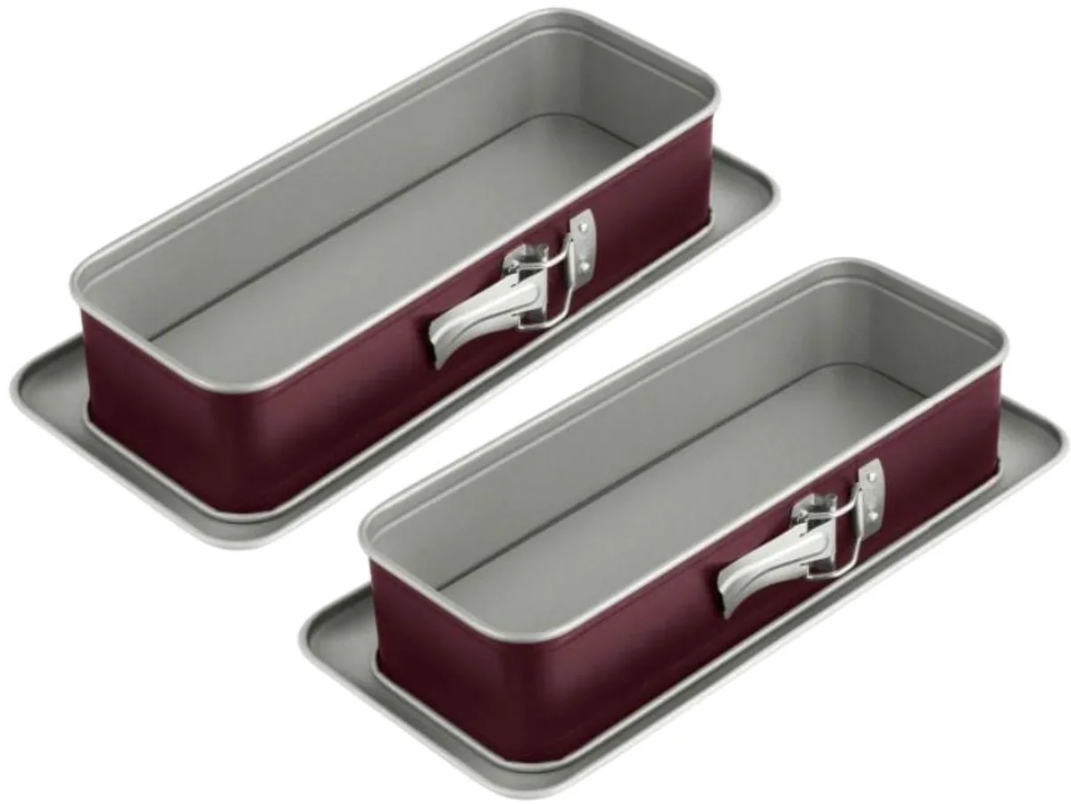 Set van 2 cakevormen met scharnier 30 cm Dr. Oetker Back-Liebe Bicolor van Dr. Oetker in Rood – productfoto