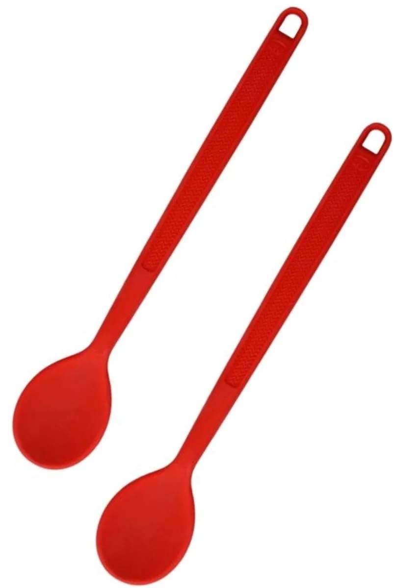 Set van 2 siliconen lepels 30,5 cm Dr.Oetker Flexxibel Love van Dr. Oetker in Rood – productfoto