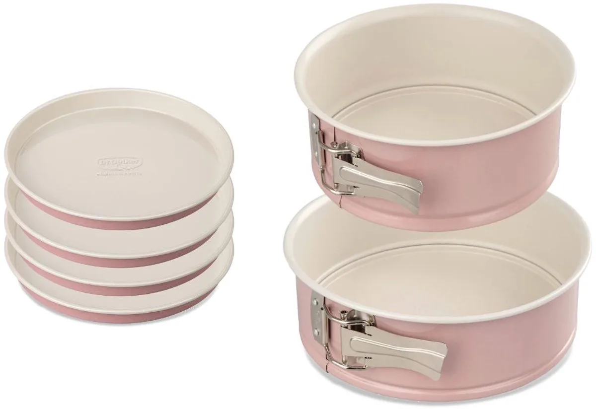 Set van 2 springvormen 18 en 20 cm en lagen taartvormen Dr. Oetker Retro de Dr. Oetker en Rose – photo produit