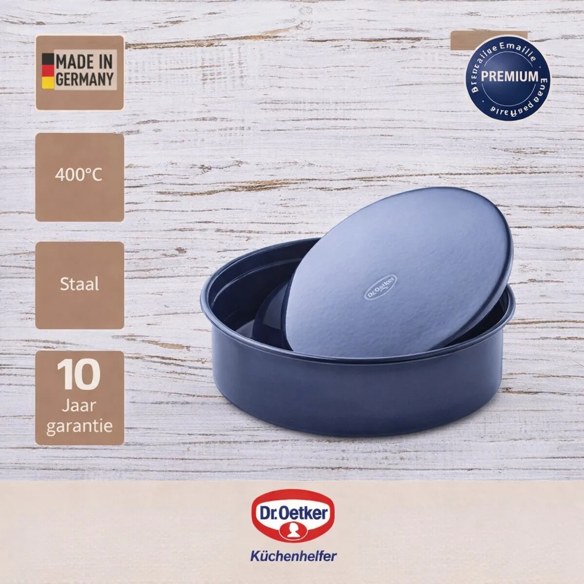Set van 2 Springvormen met uitneembare bodem 28 cm Dr Oetker Back Liebe van Dr. Oetker in Blauw – productfoto